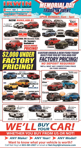 Factory Pricing!