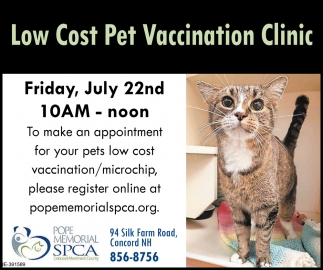 Low Cost Pet Vaccination Clinic
