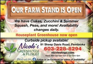 Our Farm Stand Is Open