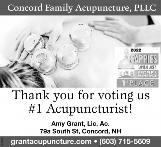 Thank You For Voting Us #1 Acupuncturist!