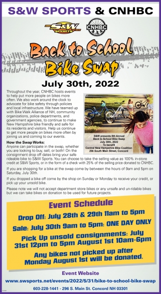Back To School Bike Swap