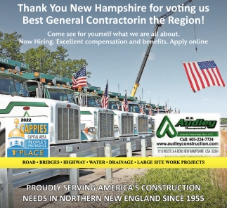 Thank You New Hampshire for Voting Us Best General Contractor In the Region!