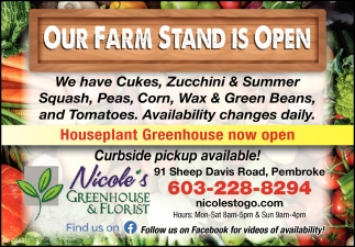 Our Farm Stand Is Open