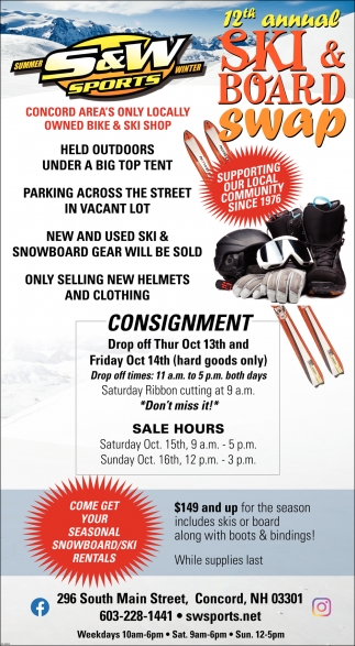 12th Annual Ski & Board Swap