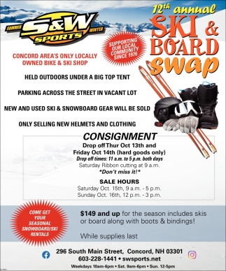 12th Annual Ski & Board Swap