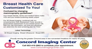 Breast Health Care Customized For You!