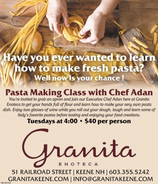 Pasta Making Class With Chef Adan
