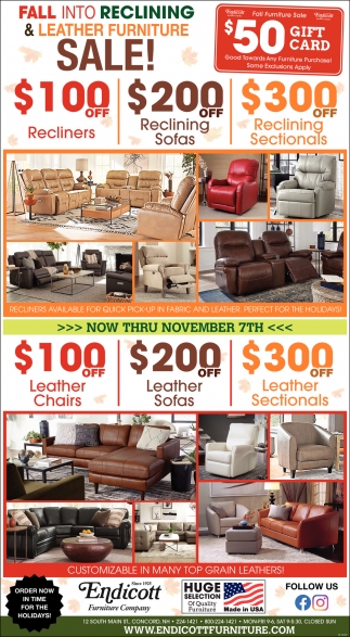 Fall Into Reclining & Leather Furniture Sale!