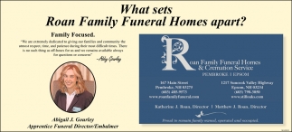 What Sets Roan Family Funeral Homes Apart?