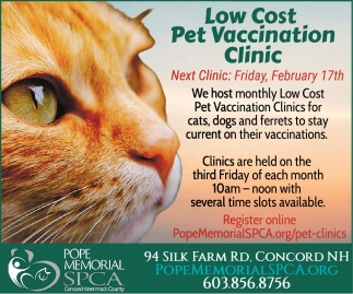 Low Cost Pet Vaccination Clinic