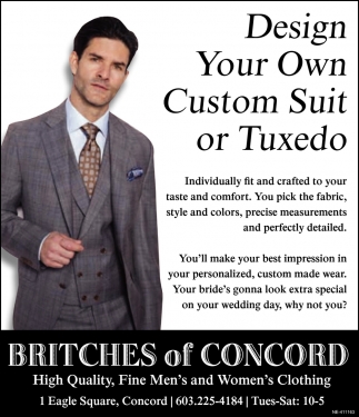 Design Your Own Custom Suit Or Tuxedo