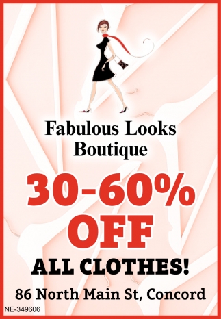 30-60% Off All Clothes!