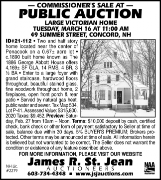 Commissioner's Sale At Public Auction
