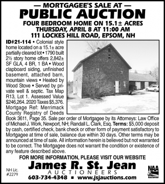 Mortgagee's Sale At Public Auction