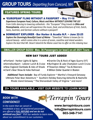 Group Tours Departing From NH