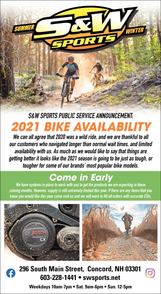 2021 Bike Availability