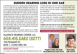 Sudden Hearing Loss In One Ear