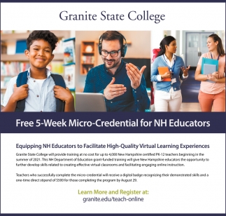 Free 5 Week Micro Credential For NH Educators