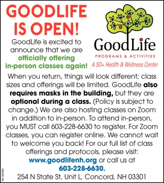 Goodlife Is Open!
