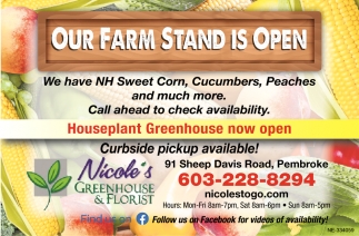 Our Farm Stand Is Open