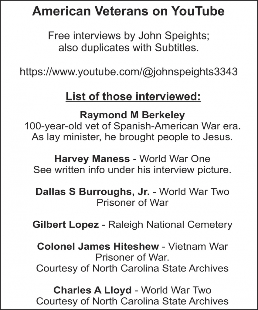 American Veterans on Youtube