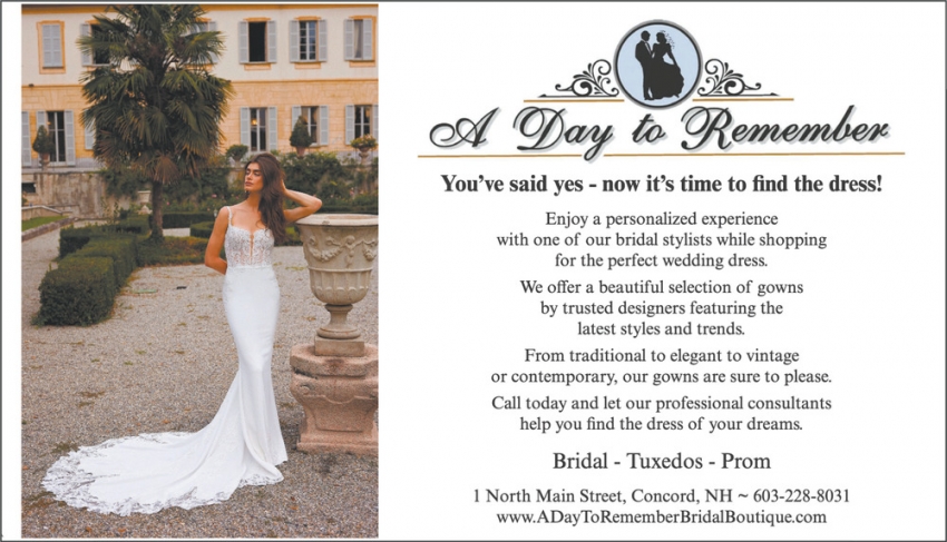 A Day To Remember Bridal Boutique