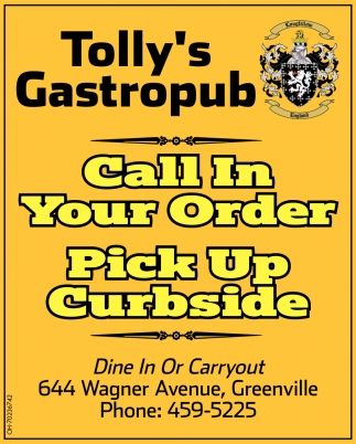 Call In Your Order, Pick Up Curbside