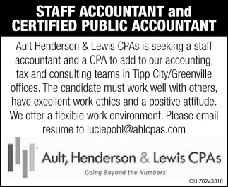 Staff Accountant And Certified Public Accountant