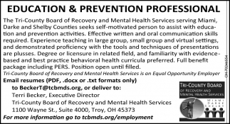 Education & Prevention Professional