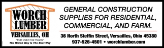 General Construction Supplies for Residential, Commercial and Farm