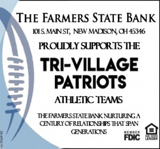 Proudly Supports The Tri-Village Patriots