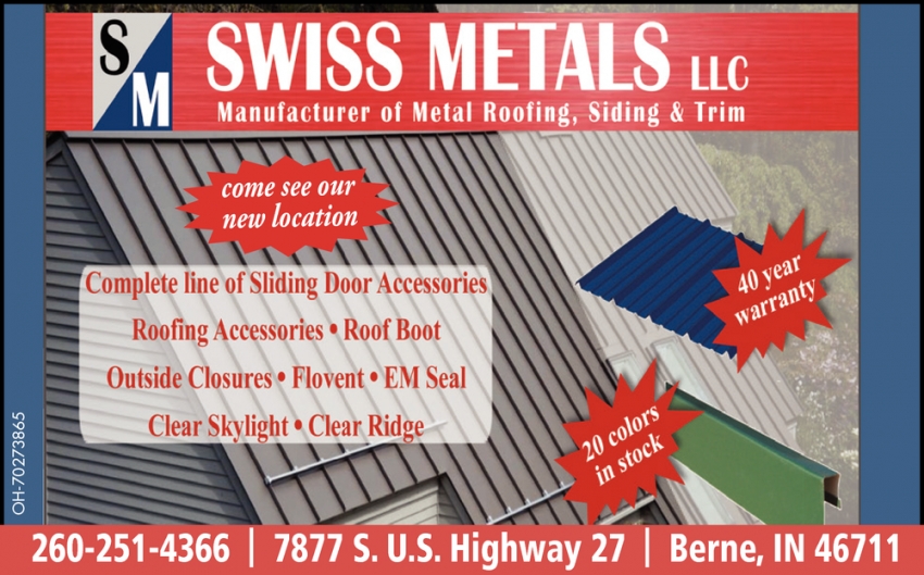 Manufacturer of Metal Roofing, Siding & Trim
