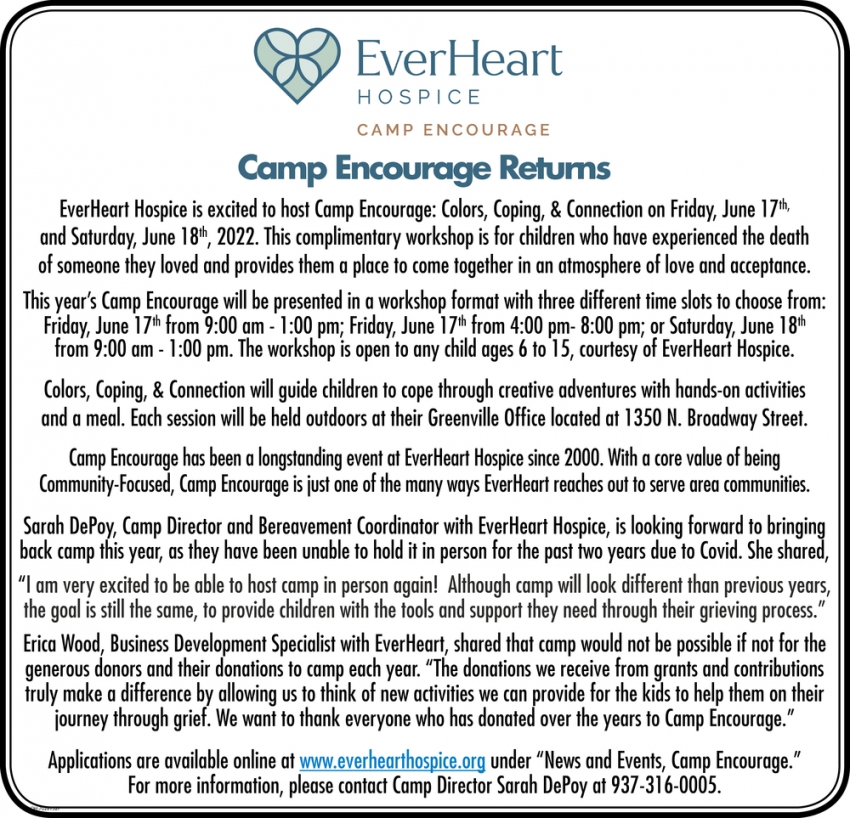 Camp Encourage Returns