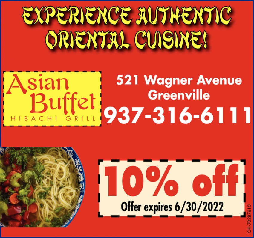 Experience Authentic Oriental Cuisine!