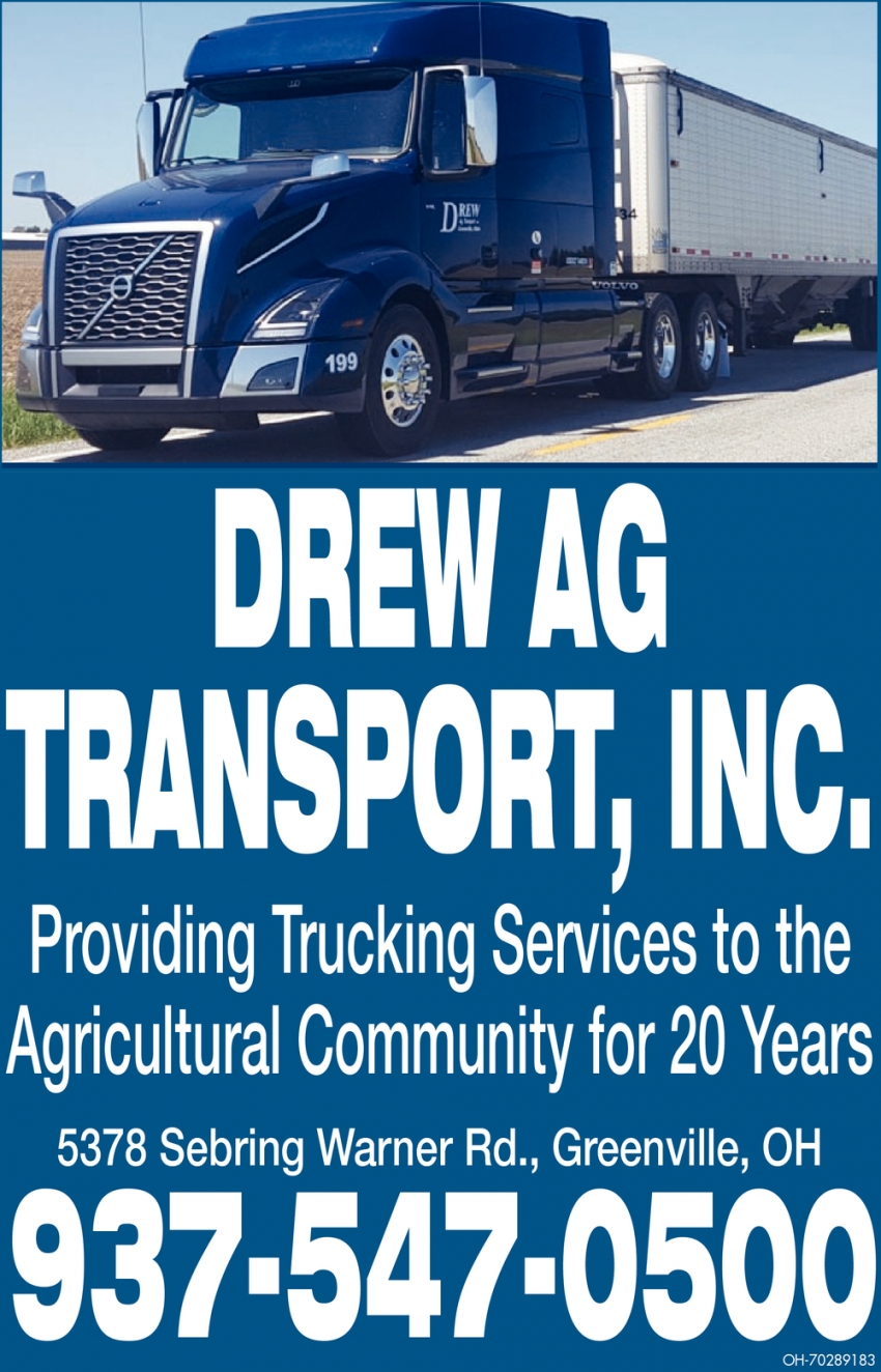 Providing Trucking Services to the Agricultural Community for 20 Years