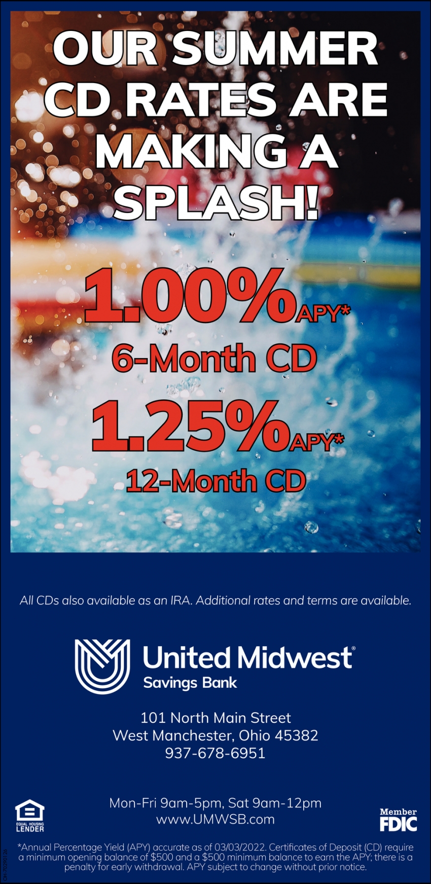 Our Summer CD Rates Are Making A Splash!