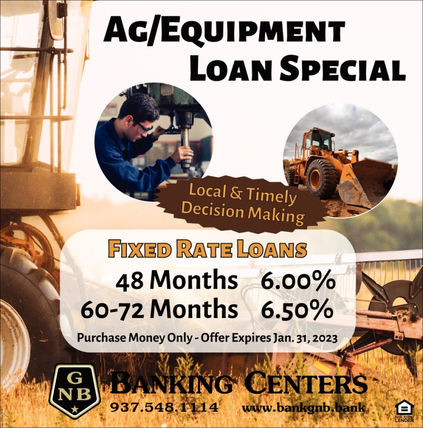 Ag/Equipment Loan Special