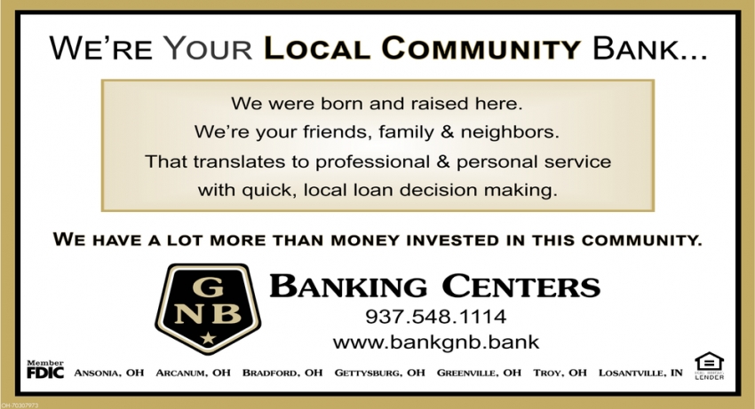 We're Your Local Community Bank...