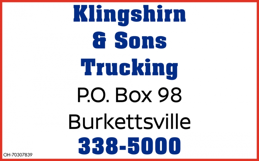 Klingshirn & Sons Trucking