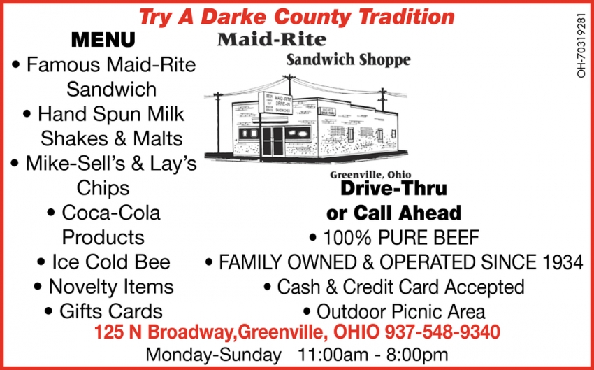 Try A Darke County Tradition