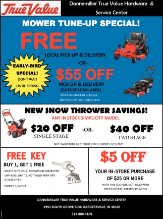 Mower Tune-Up Special!