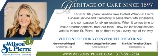 Heritage Of Care Since 1897