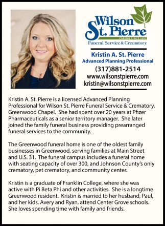 Kristin A. St. Pierre, Advanced Planning Professional