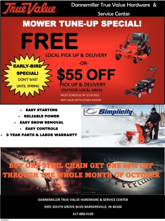 Mower Tune-Up Special!