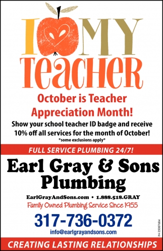 October Is Teacher Appreciation Month!