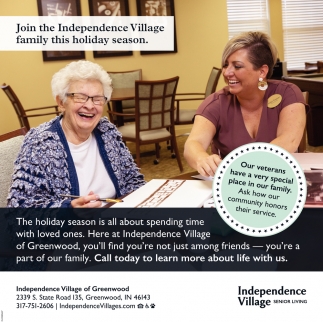 Join the Independence Village Family this Holiday Season