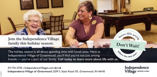 Join the Independence Village Family this Holiday Season
