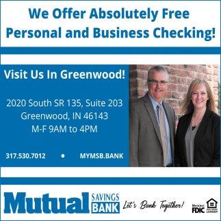 We Offer Absolutely Free Personal and Business Checking!