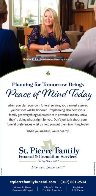 Planning For Tomorrow Brings Peace of Mind Today
