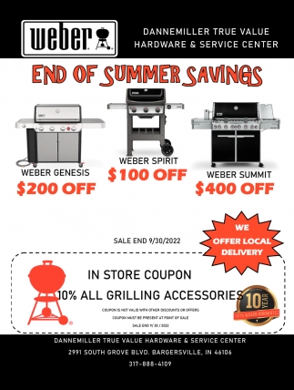 End Of Summer Savings!